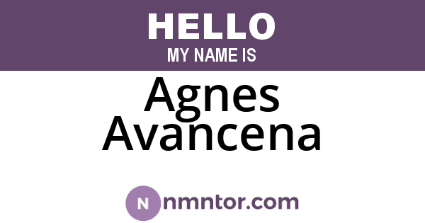 Agnes Avancena