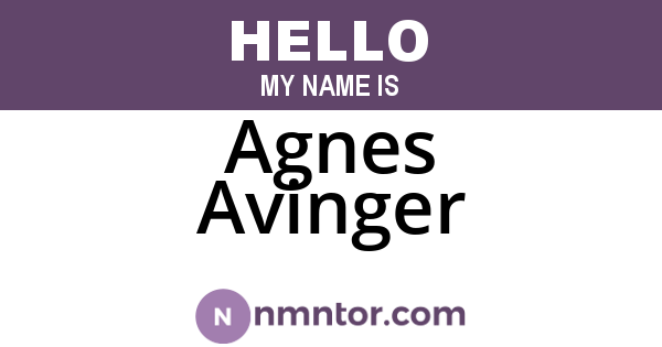 Agnes Avinger