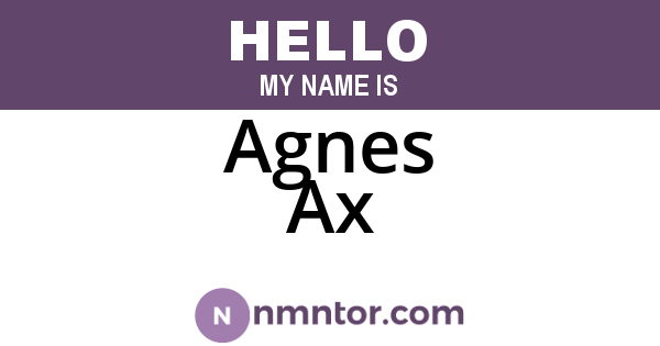 Agnes Ax