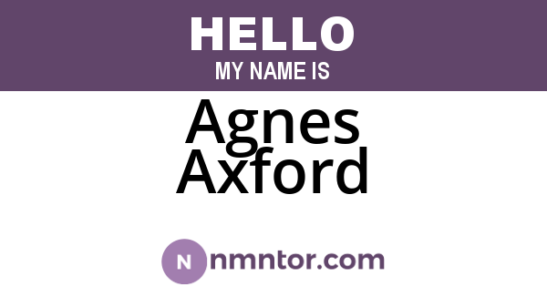 Agnes Axford