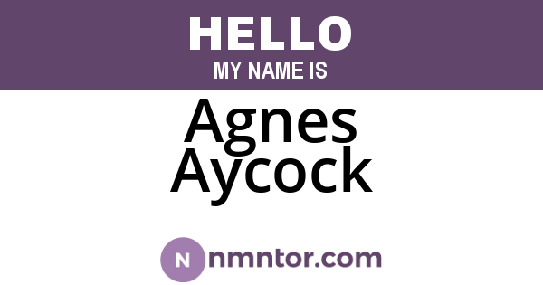 Agnes Aycock