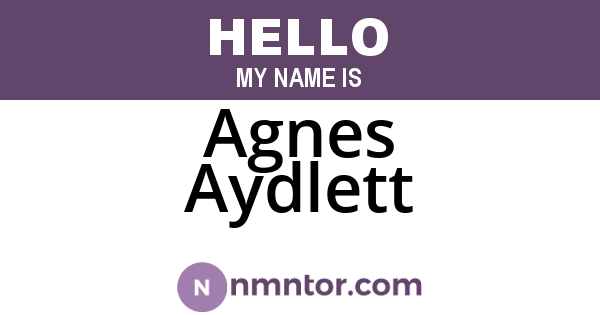 Agnes Aydlett