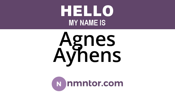 Agnes Ayhens