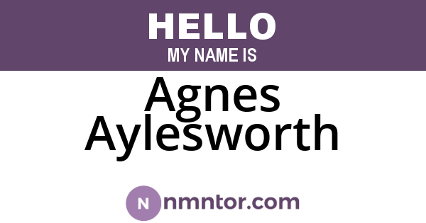 Agnes Aylesworth