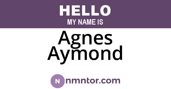 Agnes Aymond