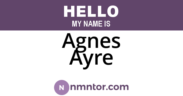 Agnes Ayre