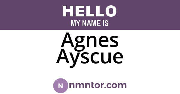 Agnes Ayscue
