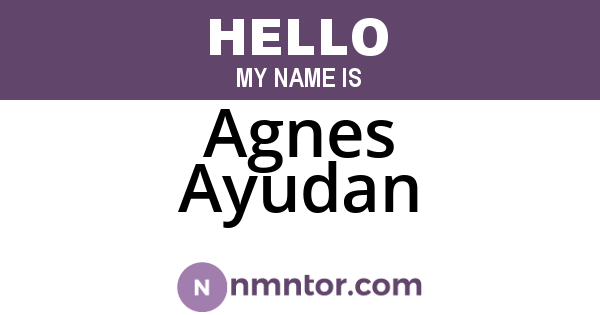 Agnes Ayudan