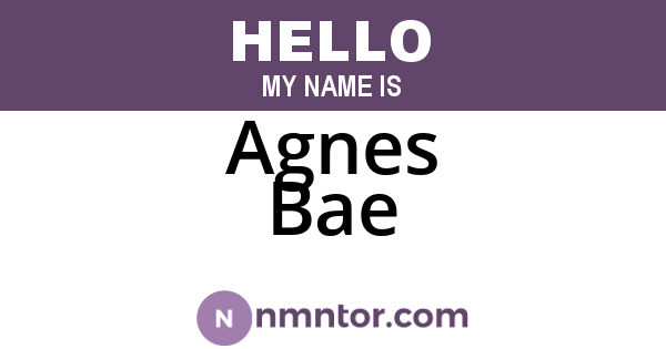 Agnes Bae