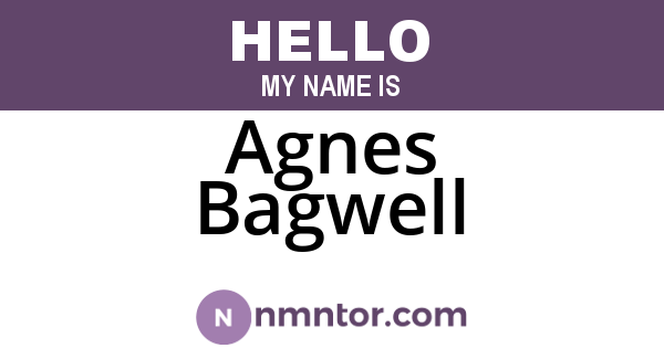 Agnes Bagwell