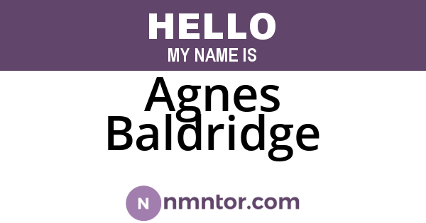 Agnes Baldridge