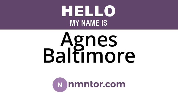 Agnes Baltimore