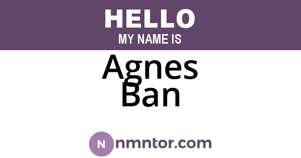 Agnes Ban