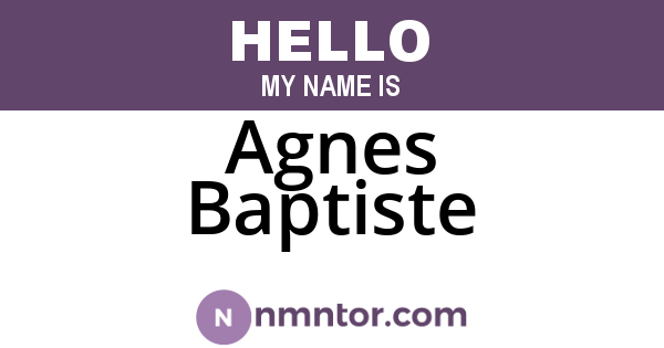 Agnes Baptiste