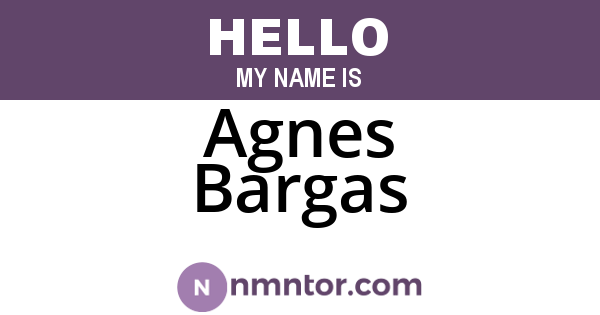 Agnes Bargas