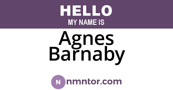 Agnes Barnaby
