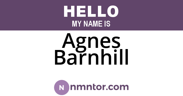 Agnes Barnhill