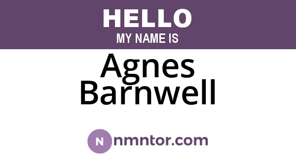 Agnes Barnwell