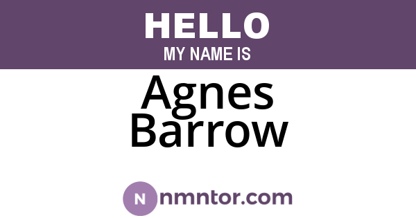 Agnes Barrow