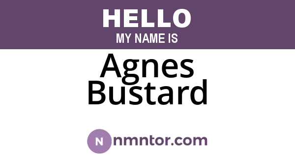 Agnes Bustard