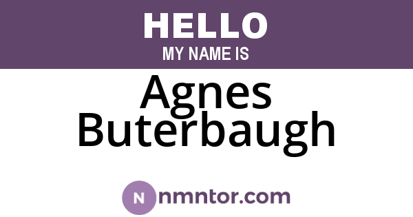Agnes Buterbaugh