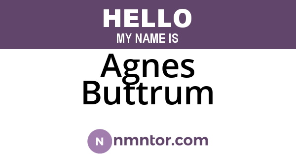 Agnes Buttrum