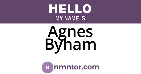Agnes Byham