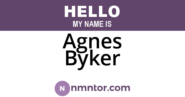 Agnes Byker