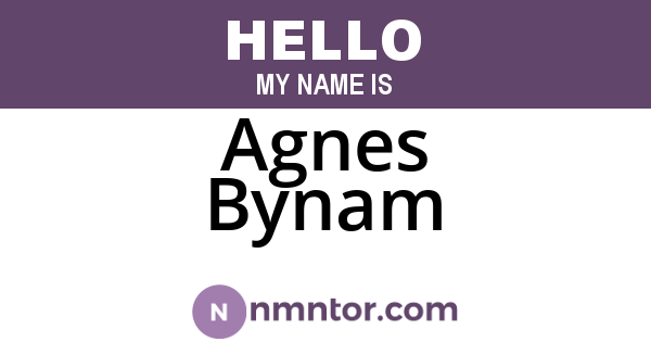 Agnes Bynam