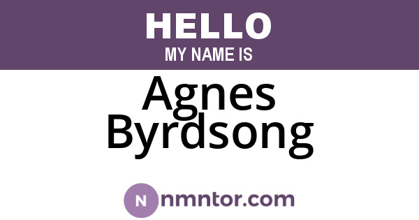 Agnes Byrdsong