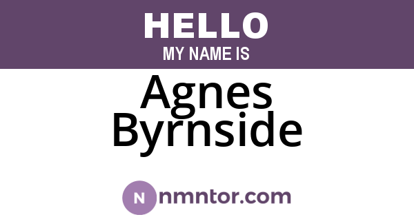 Agnes Byrnside