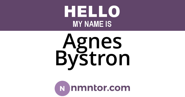 Agnes Bystron