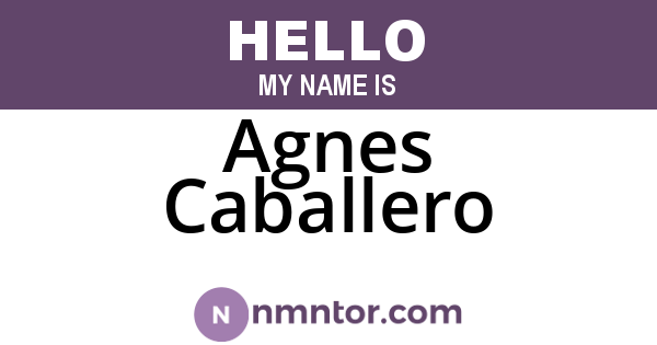 Agnes Caballero