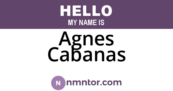 Agnes Cabanas