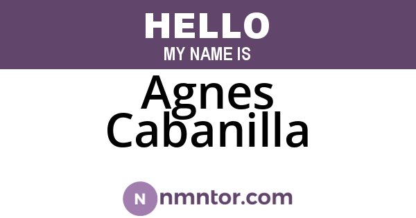 Agnes Cabanilla