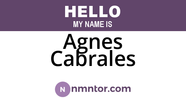 Agnes Cabrales