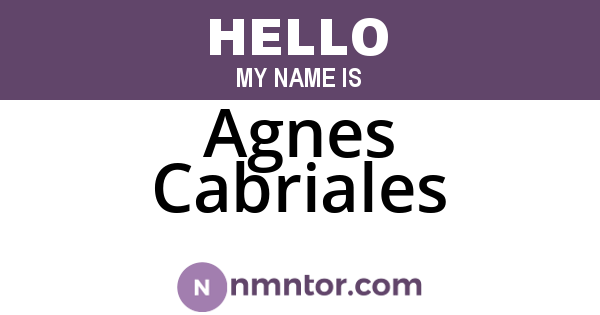 Agnes Cabriales
