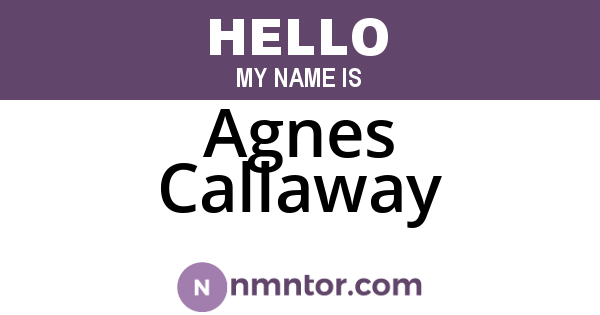 Agnes Callaway