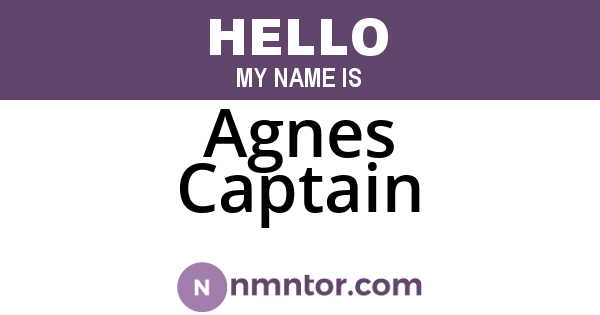 Agnes Captain