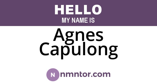 Agnes Capulong