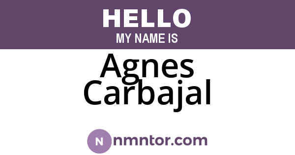 Agnes Carbajal
