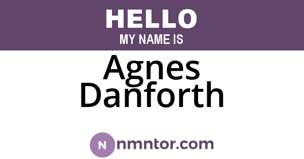 Agnes Danforth
