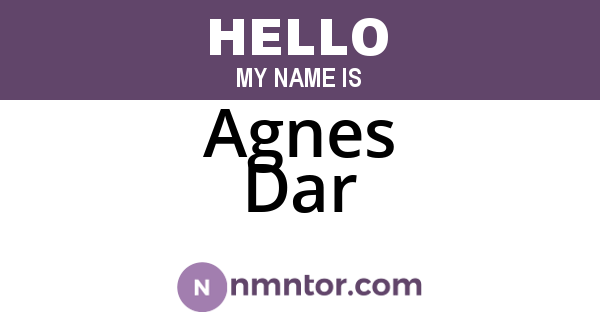 Agnes Dar