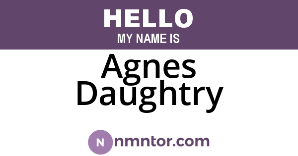 Agnes Daughtry