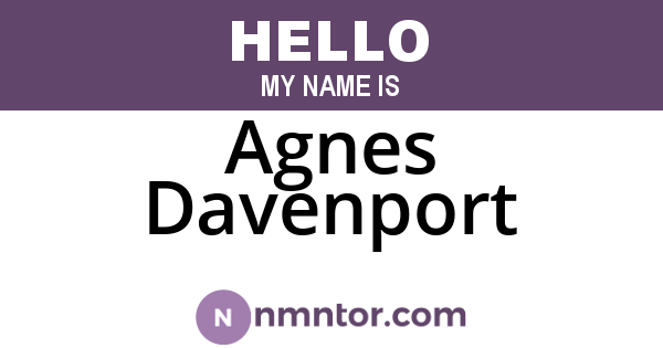 Agnes Davenport