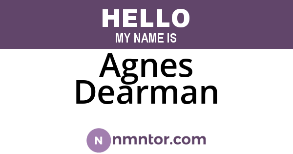 Agnes Dearman