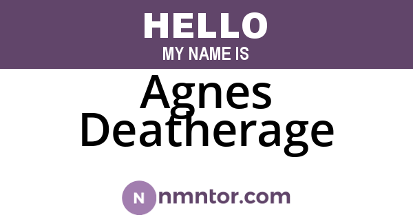 Agnes Deatherage
