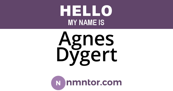 Agnes Dygert
