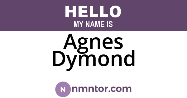 Agnes Dymond