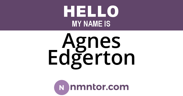 Agnes Edgerton